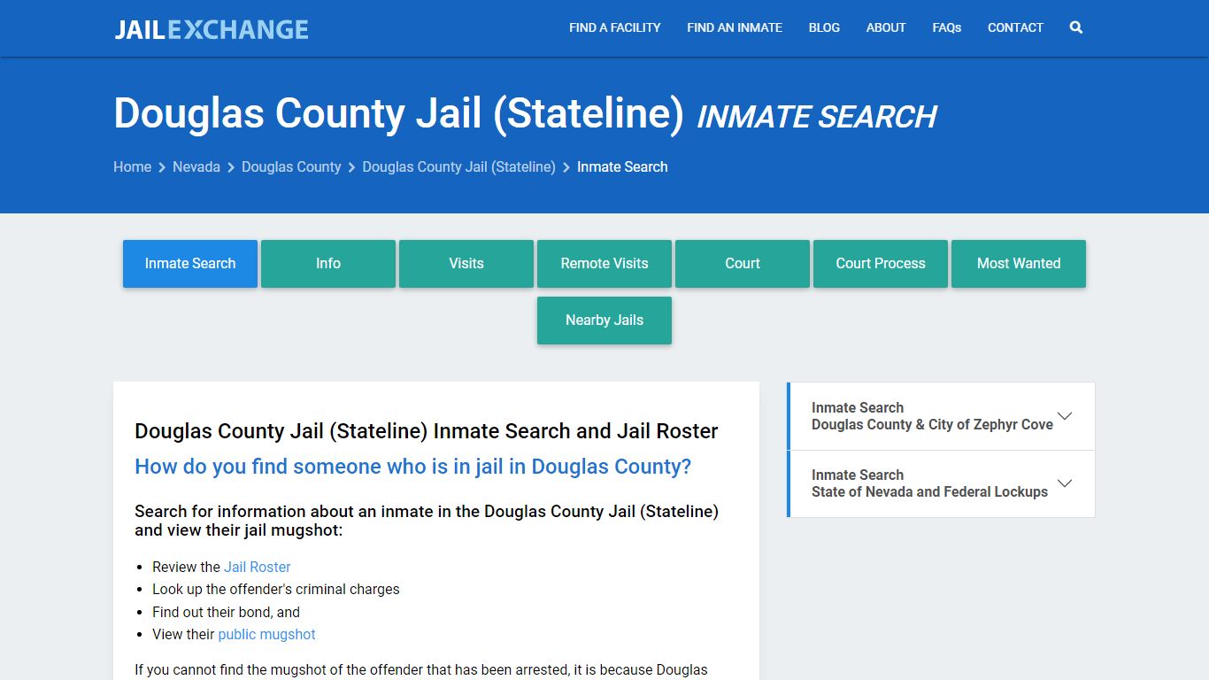 Douglas County Jail (Stateline) Inmate Search - Jail Exchange